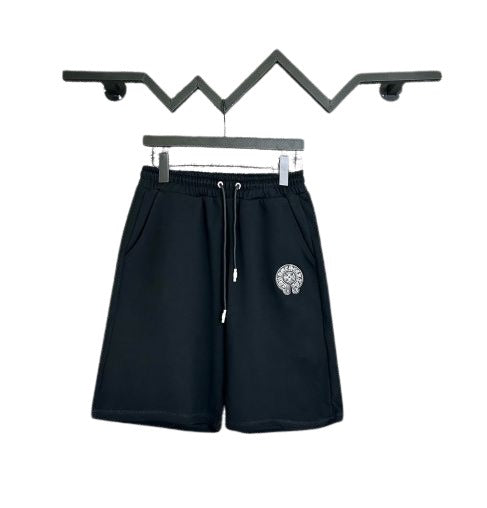 Chrome hearts true cross black shorts