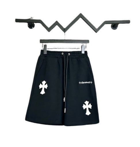 Chrome hearts white cross Shorts Black