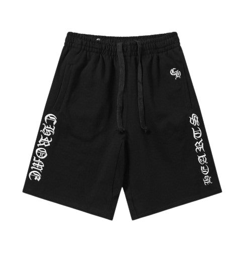 CH Chrome Hearts black printed shorts