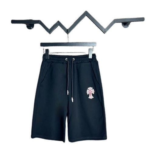 Chrome Hearts Pink cross Shorts Black